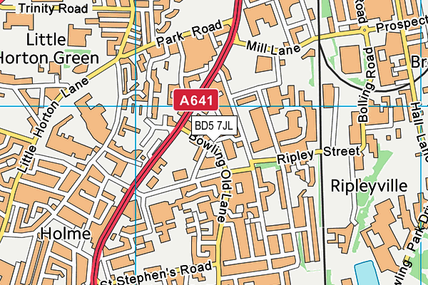 BD5 7JL map - OS VectorMap District (Ordnance Survey)