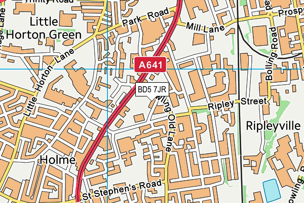 Dixons Free Sixth Form map (BD5 7JR) - OS VectorMap District (Ordnance Survey)