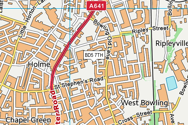 BD5 7TH map - OS VectorMap District (Ordnance Survey)