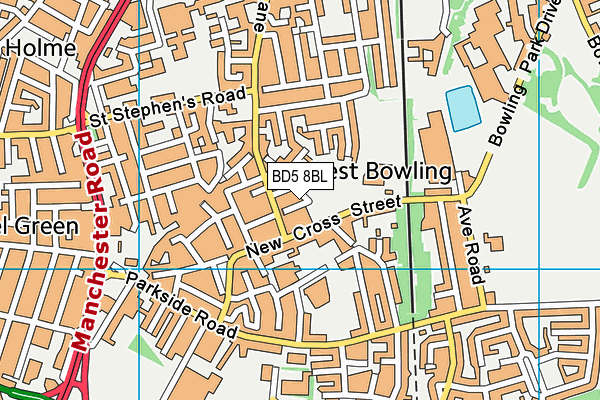 BD5 8BL map - OS VectorMap District (Ordnance Survey)