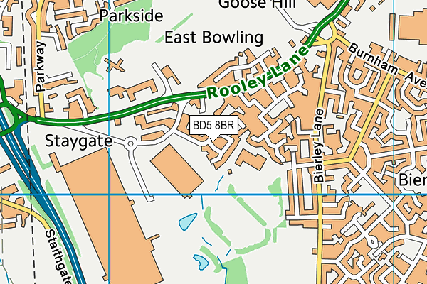 BD5 8BR map - OS VectorMap District (Ordnance Survey)