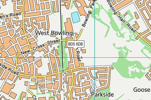 Park Aspire map (BD5 8DB) - OS VectorMap District (Ordnance Survey)