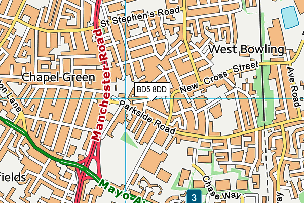 BD5 8DD map - OS VectorMap District (Ordnance Survey)