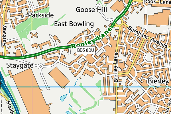 BD5 8DU map - OS VectorMap District (Ordnance Survey)