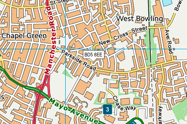 BD5 8EE map - OS VectorMap District (Ordnance Survey)