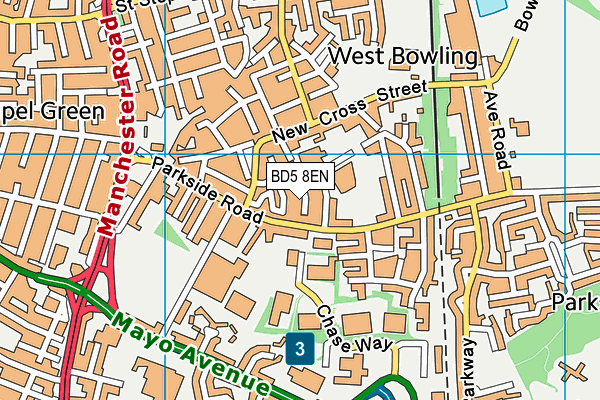 BD5 8EN map - OS VectorMap District (Ordnance Survey)