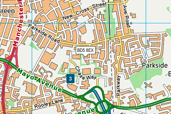 BD5 8EX map - OS VectorMap District (Ordnance Survey)