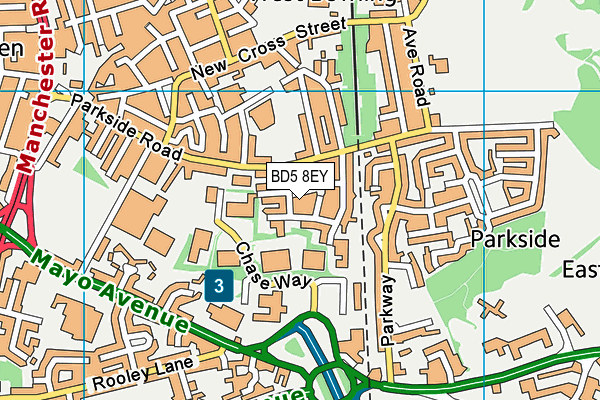 BD5 8EY map - OS VectorMap District (Ordnance Survey)