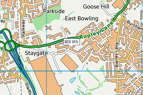 BD5 8FA map - OS VectorMap District (Ordnance Survey)