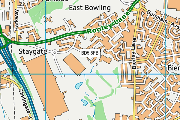 BD5 8FB map - OS VectorMap District (Ordnance Survey)