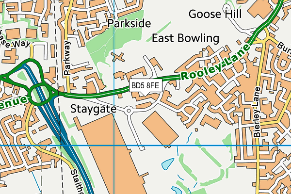 BD5 8FE map - OS VectorMap District (Ordnance Survey)