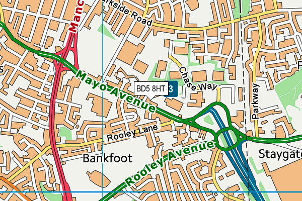 BD5 8HT map - OS VectorMap District (Ordnance Survey)