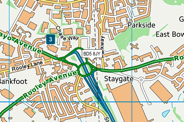 BD5 8JY map - OS VectorMap District (Ordnance Survey)