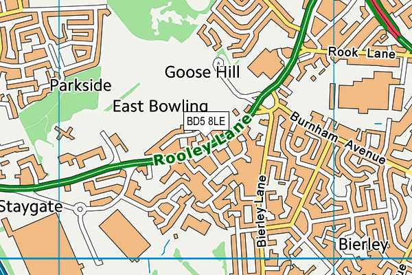 BD5 8LE map - OS VectorMap District (Ordnance Survey)