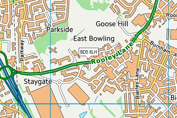 BD5 8LH map - OS VectorMap District (Ordnance Survey)