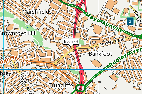 BD5 8NH map - OS VectorMap District (Ordnance Survey)