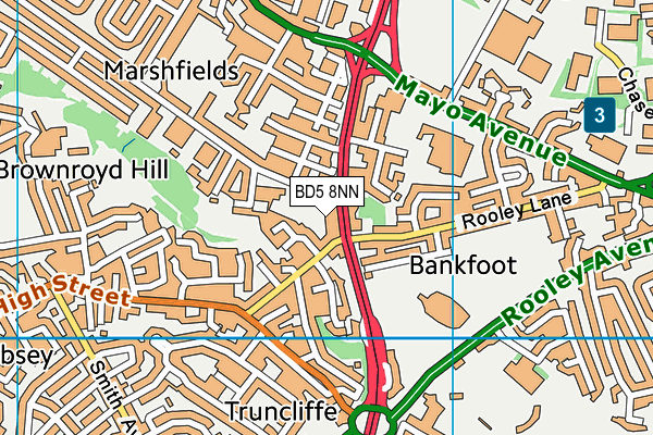 Snap Fitness (Bradford) map (BD5 8NN) - OS VectorMap District (Ordnance Survey)