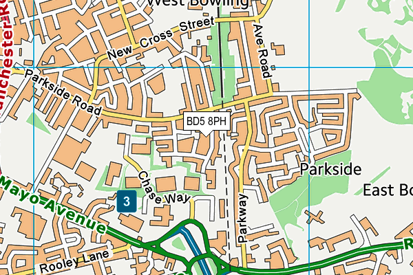 BD5 8PH map - OS VectorMap District (Ordnance Survey)