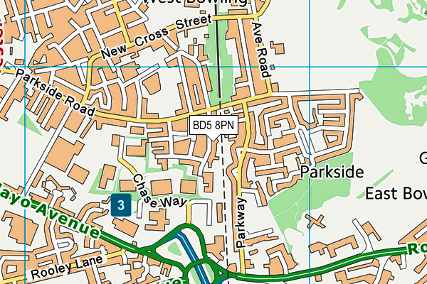 BD5 8PN map - OS VectorMap District (Ordnance Survey)