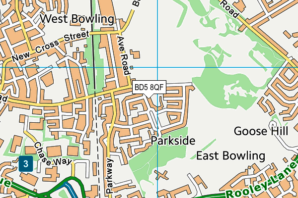 BD5 8QF map - OS VectorMap District (Ordnance Survey)