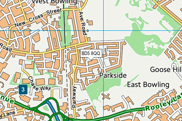 BD5 8QQ map - OS VectorMap District (Ordnance Survey)