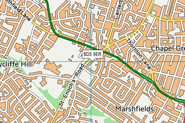 BD5 9ER map - OS VectorMap District (Ordnance Survey)