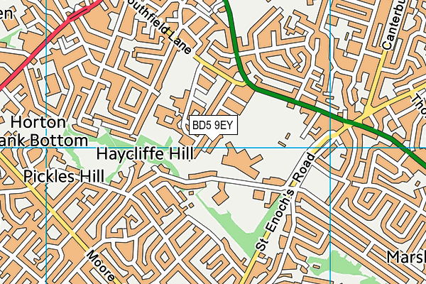 BD5 9EY map - OS VectorMap District (Ordnance Survey)