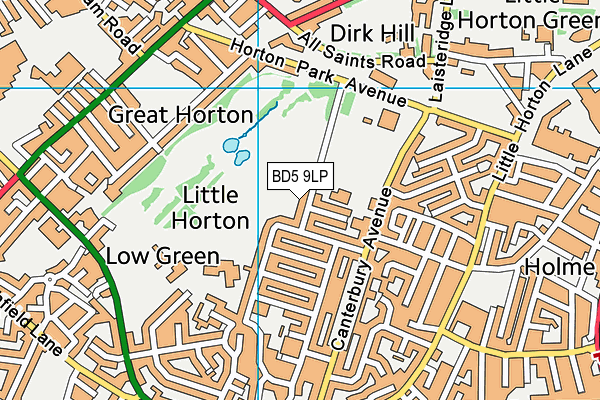 BD5 9LP map - OS VectorMap District (Ordnance Survey)