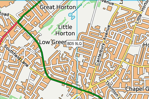 Horton Park Primary School map (BD5 9LQ) - OS VectorMap District (Ordnance Survey)
