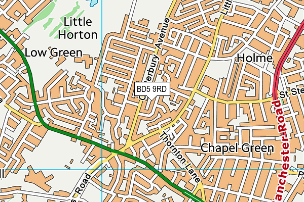 BD5 9RD map - OS VectorMap District (Ordnance Survey)