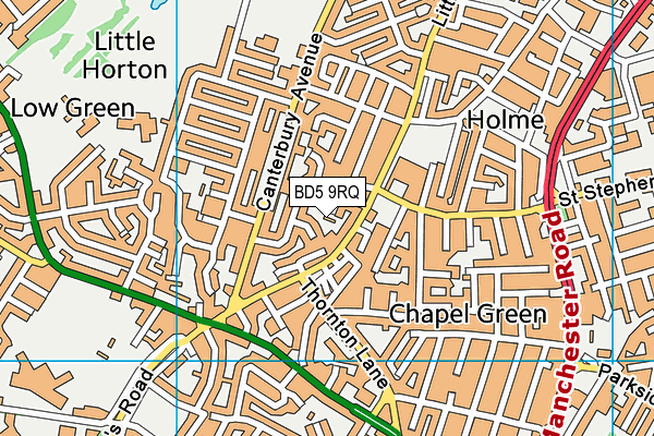 BD5 9RQ map - OS VectorMap District (Ordnance Survey)