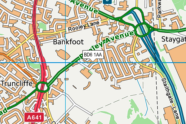 BD6 1AA map - OS VectorMap District (Ordnance Survey)