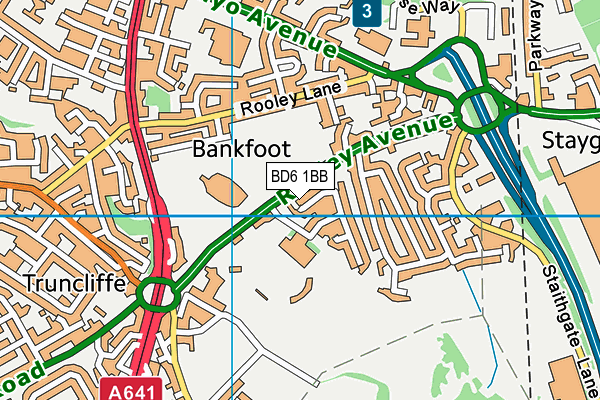 BD6 1BB map - OS VectorMap District (Ordnance Survey)