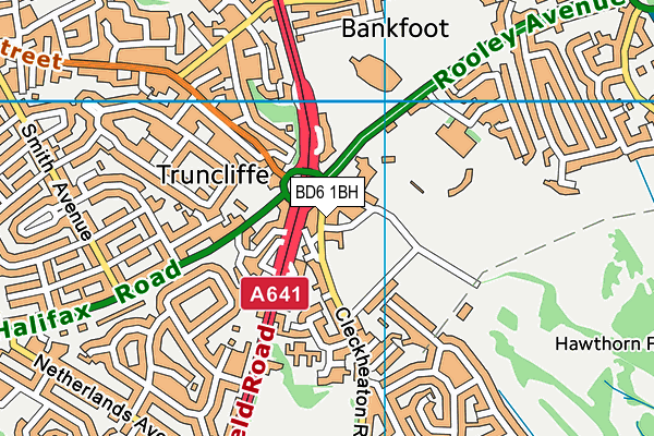 BD6 1BH map - OS VectorMap District (Ordnance Survey)