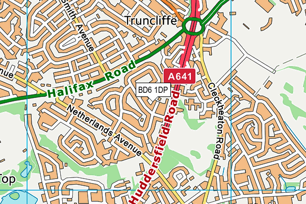 BD6 1DP map - OS VectorMap District (Ordnance Survey)