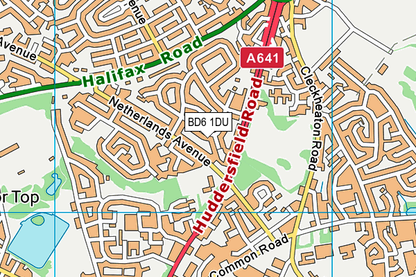 BD6 1DU map - OS VectorMap District (Ordnance Survey)