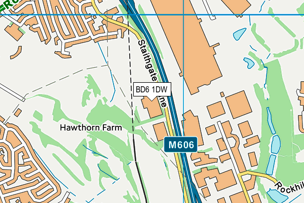 BD6 1DW map - OS VectorMap District (Ordnance Survey)