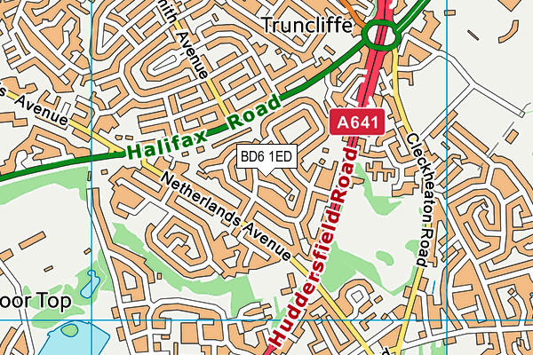 BD6 1ED map - OS VectorMap District (Ordnance Survey)