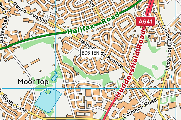BD6 1EN map - OS VectorMap District (Ordnance Survey)