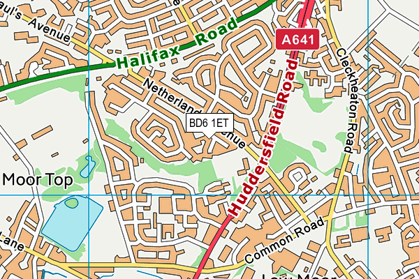 BD6 1ET map - OS VectorMap District (Ordnance Survey)