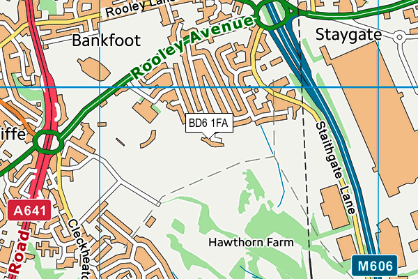 BD6 1FA map - OS VectorMap District (Ordnance Survey)