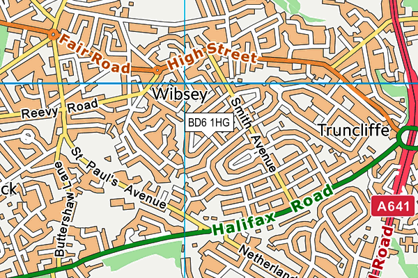 BD6 1HG map - OS VectorMap District (Ordnance Survey)