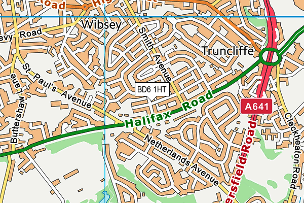 BD6 1HT map - OS VectorMap District (Ordnance Survey)