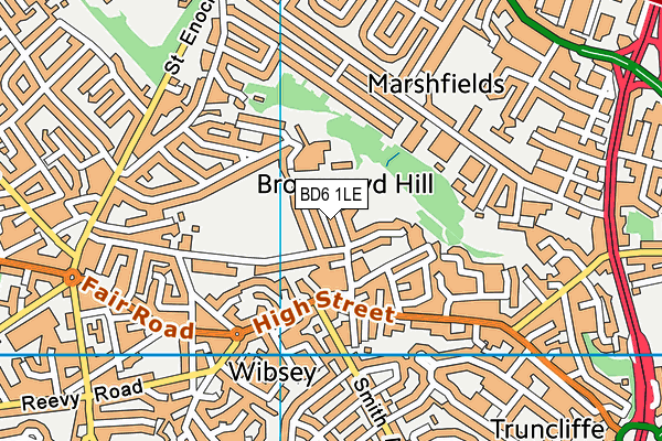 BD6 1LE map - OS VectorMap District (Ordnance Survey)