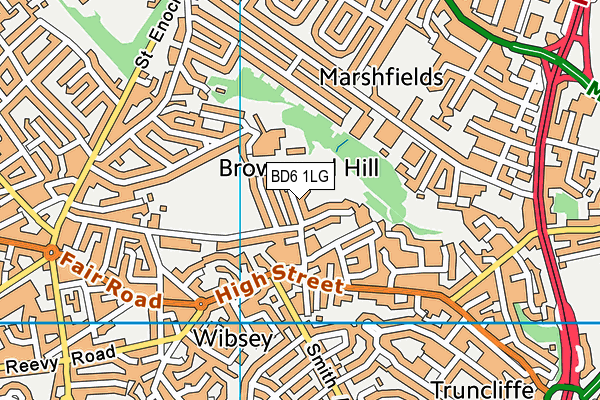 BD6 1LG map - OS VectorMap District (Ordnance Survey)