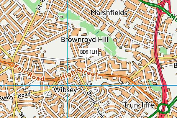 BD6 1LH map - OS VectorMap District (Ordnance Survey)