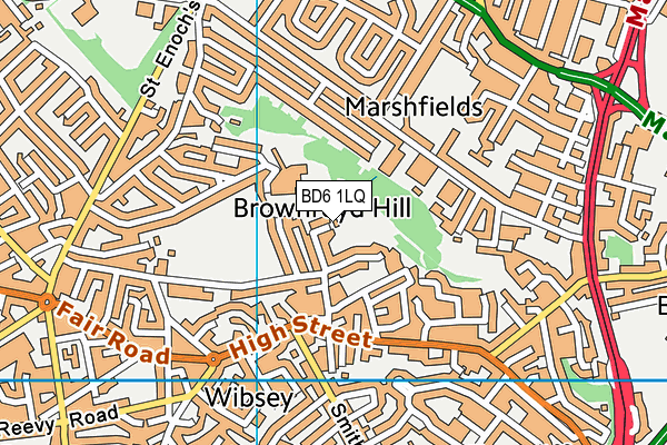 BD6 1LQ map - OS VectorMap District (Ordnance Survey)