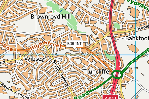 BD6 1NT map - OS VectorMap District (Ordnance Survey)