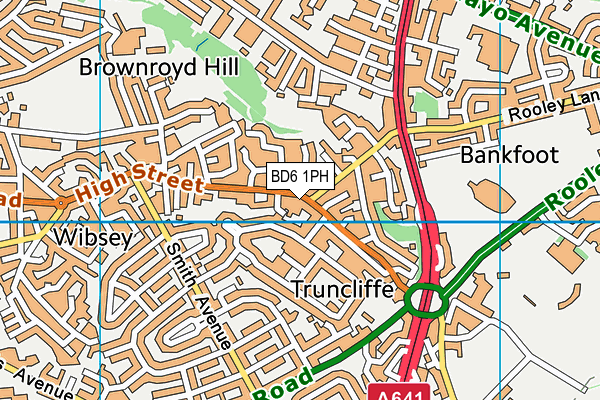 BD6 1PH map - OS VectorMap District (Ordnance Survey)