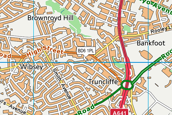 BD6 1PL map - OS VectorMap District (Ordnance Survey)